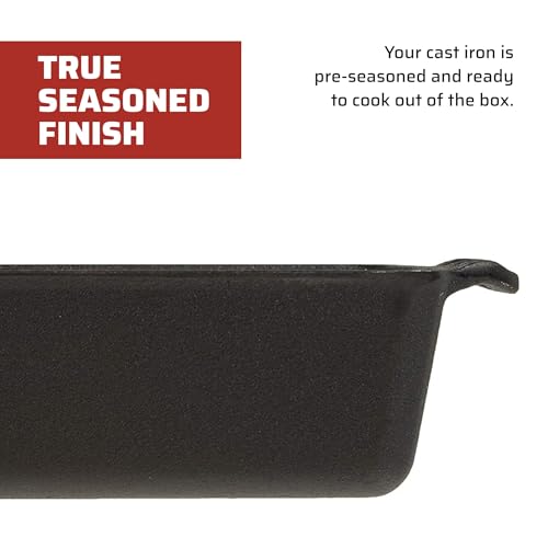 Camp Chef Home Seasoned Cast Iron Bread Pan