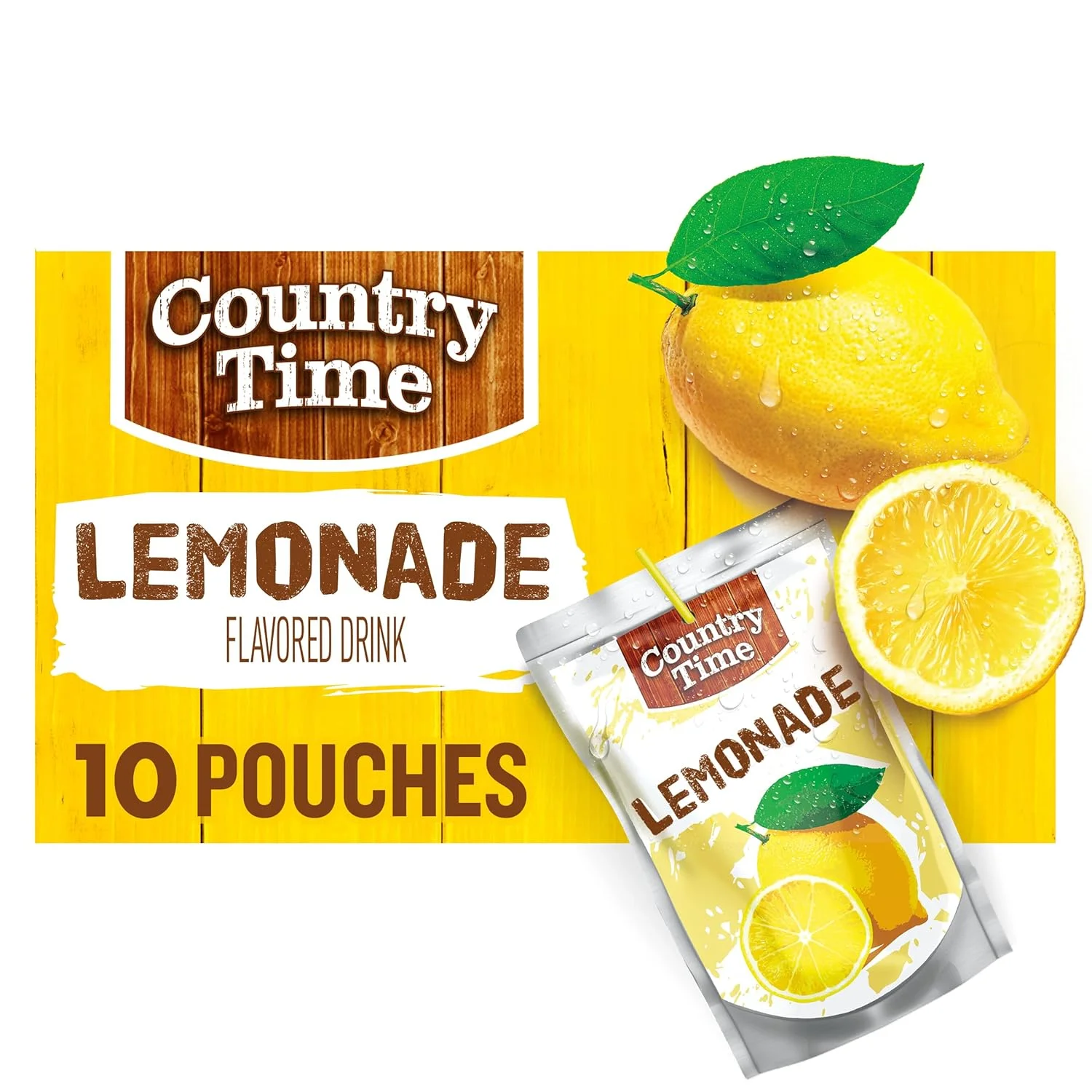 Lemonade Ready To Drink Flavored Drink Pouches, 10 Ct Box, 6 Fl Oz Pouches