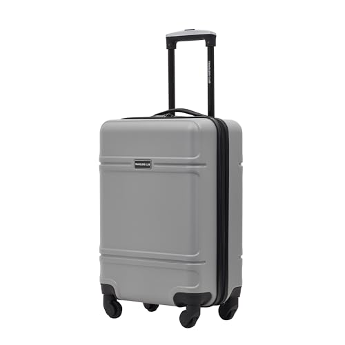 Travelers Club Skyline Spinner Luggage, Gray, 22-Inch Carry-On