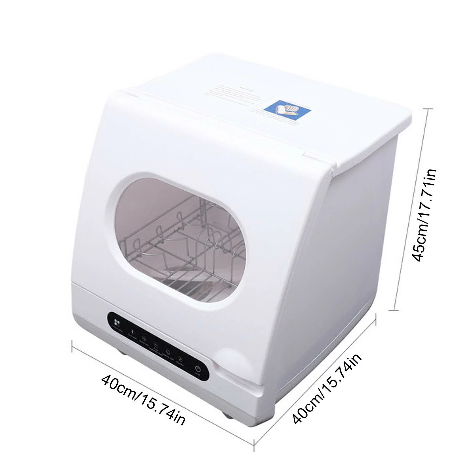 MIDUO Large Capacity Portable Countertop Dishwasher 360degree Spray Arms