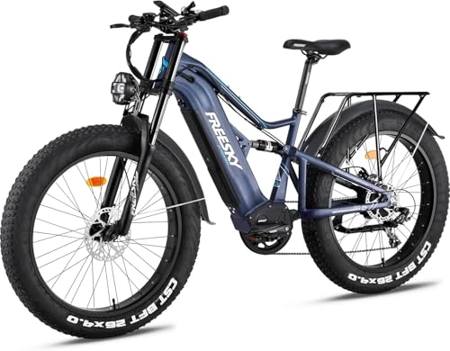 FREESKY 2000W Electric Bike with BAFANG Motor & 48V 30Ah Samsung Cells Battery, 35MPH Max Speed, 120 Miles Range, Full Suspension Mountain Ebike for Adult, 26