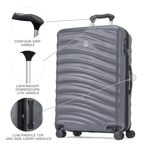 Travelpro Maxlite Air V2 Hardside Expandable Carry on Luggage, 8 Spinner Wheels, Lightweight Hard Shell Suitcase, TSA lock, Black, Carry On 21-Inch
