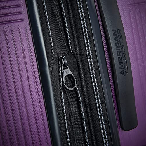 American Tourister Stratum XLT Expandable Hardside Luggage with Spinner Wheels, Jet Black, Carry-On 21-Inch