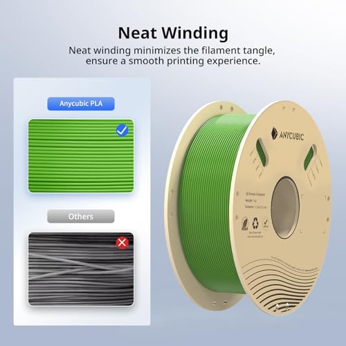 ANYCUBIC PLA 3D Printer Filament, RFID 3D Printing PLA Filament 1.75mm Dimensional Accuracy +/- 0.02mm, 1KG Spool (2.2 lbs), Pearl Black