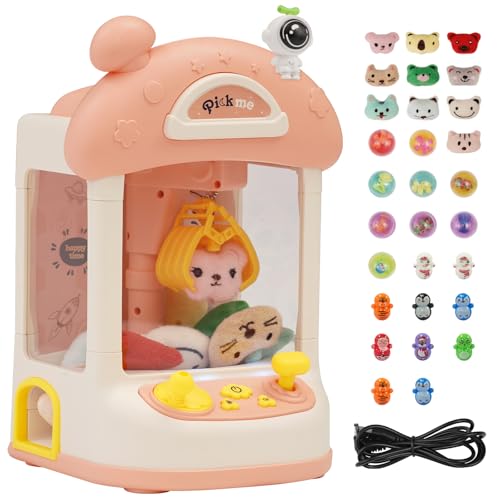 Claw Machine for Kids, Mini Claw Vending Machine for Kids Girls Over 3 Years, Included 30 pcs Toys