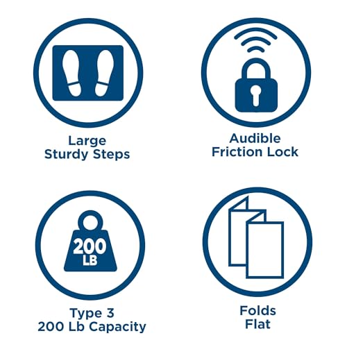 COSCO 2-Step Big Step, Steel Step Stool, Gray