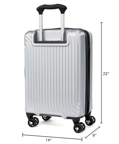 Travelpro Maxlite Air Hardside Expandable Carry on Luggage, 8 Spinner Wheels, Lightweight Hard Shell Polycarbonate Suitcase, Shadow Grey, Carry On 21-Inch