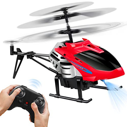 Dolanus RC Helicopters - Remote Control Helicopter Toys: One Key Take-Off/Landing, Automatic Altitude Hold, LED Light & 3.5 Channel Gyro Stabilizer, Flying Toys - Gift for Boys/Girls Kids Adults, Blue