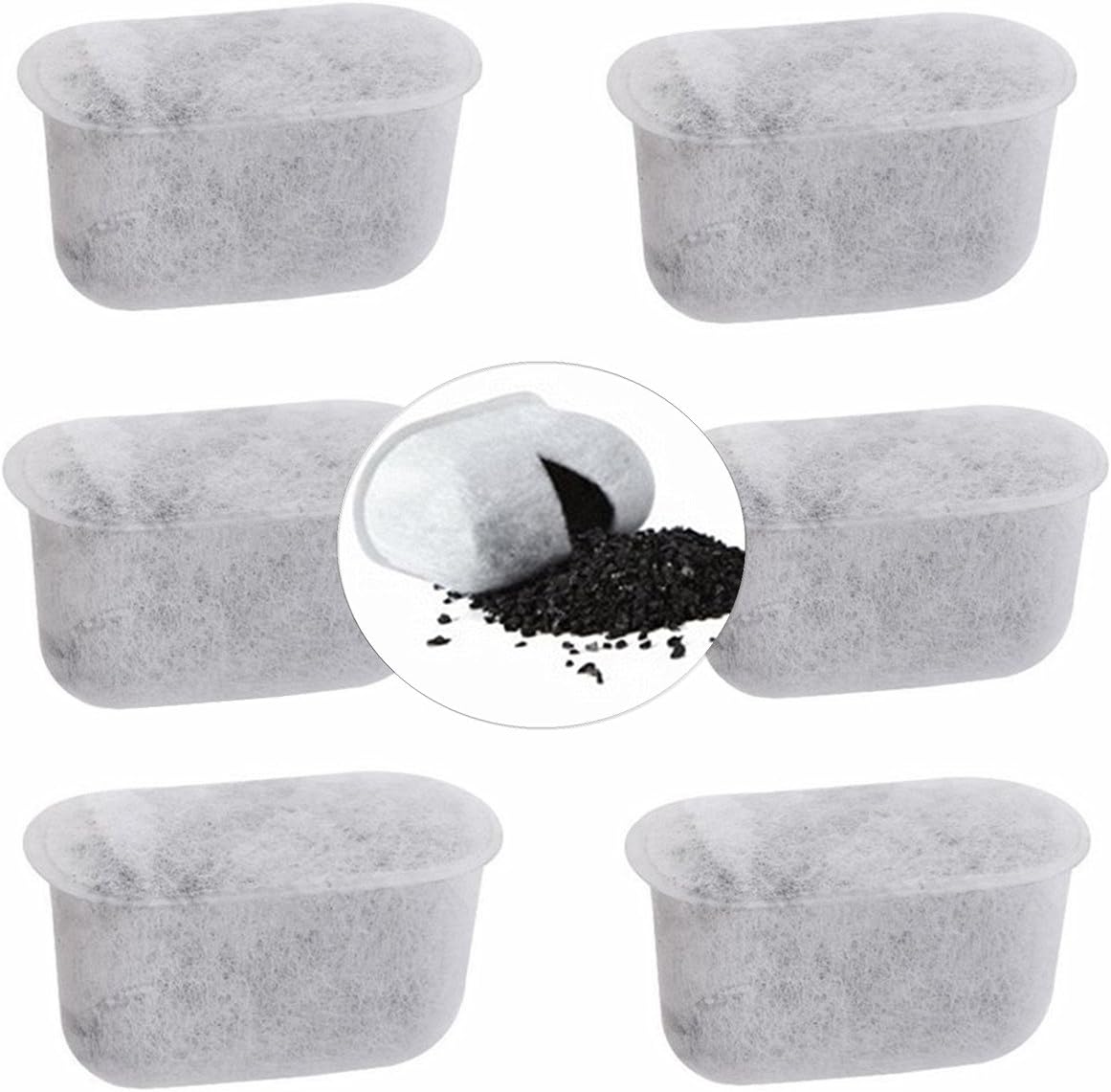 Set of 6 Replacement Charcoal Water Filters for Cuisinart Coffee Maker