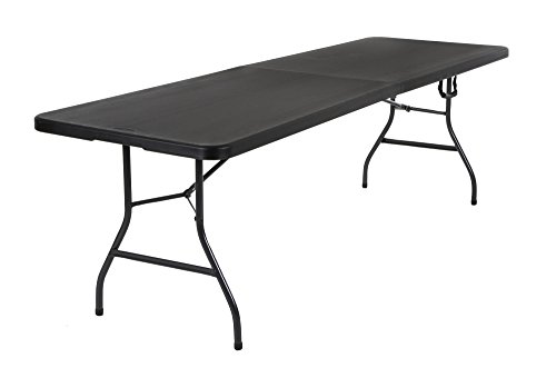 COSCO Molded Folding Banquet Table w/Handle, 6ft, Black