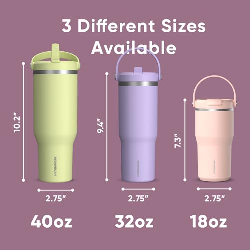 Hydrapeak Nomad 24 oz Tumbler with Handle and Straw Lid, Leakproof, Double Insulated, 24oz Cup Stainless Steel (Blush)