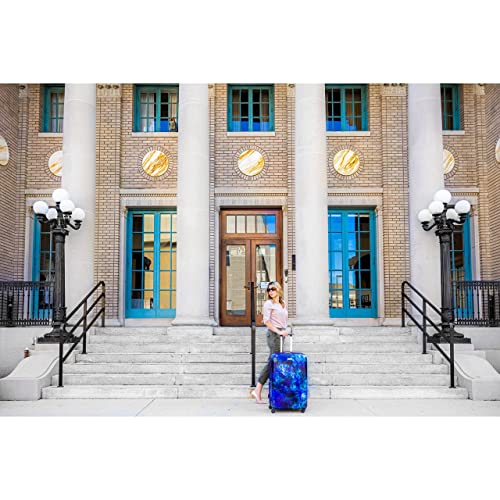 American Tourister Moonlight Hardside Expandable Luggage with Spinner Wheels, Blue Terazzo, 2-Piece Set (20/28)