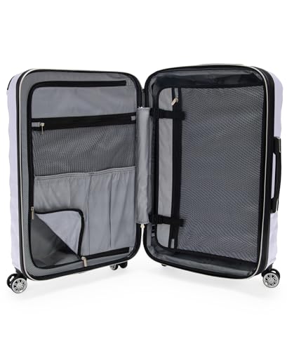 Kenneth Cole REACTION Diamond Tower Collection Lightweight Hardside Expandable 8-Wheel Spinner Travel Luggage, Black, 20-Inch Carry On