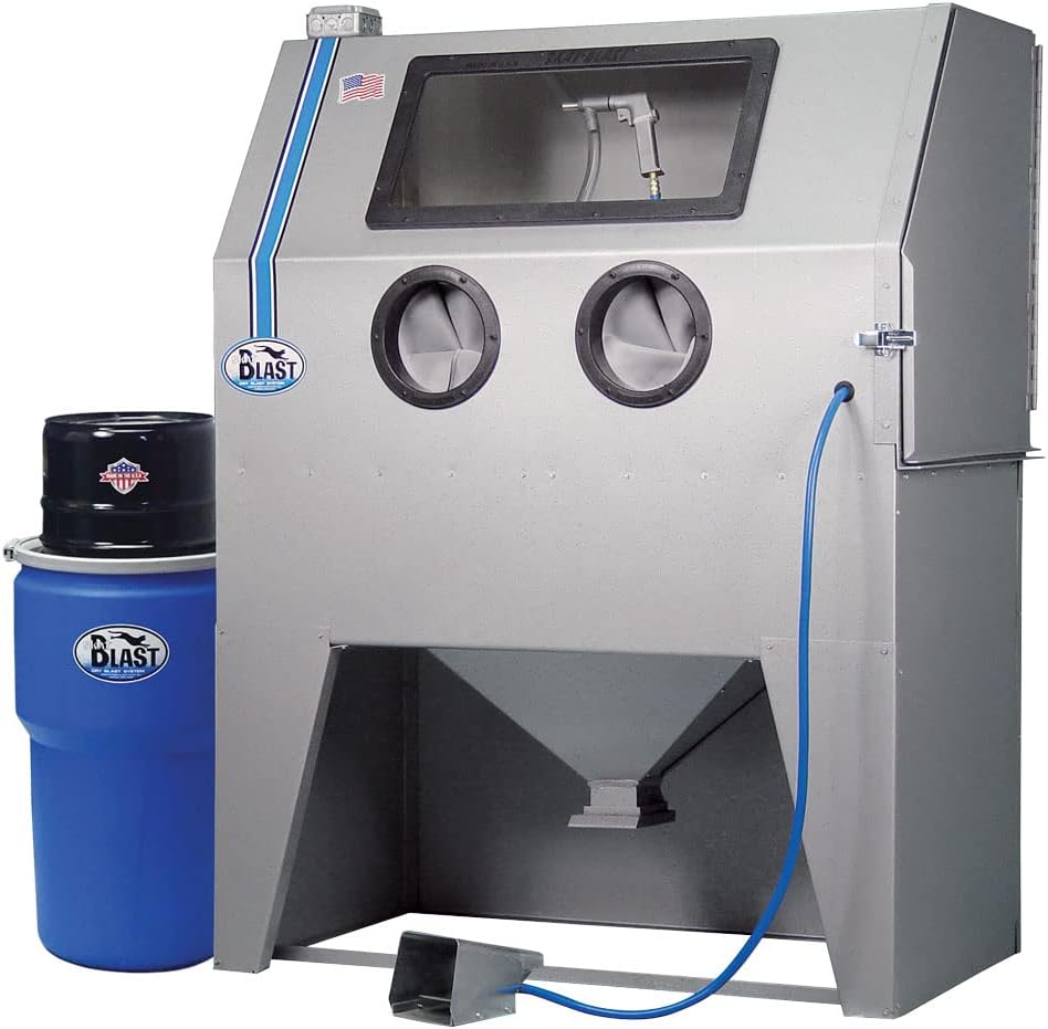 TP Tools® USA 2846 Skat Blast Sandblast Sandblasting Cabinet with HEPA Vacuum, 46W x 28D x 28H Work Area, Made in USA