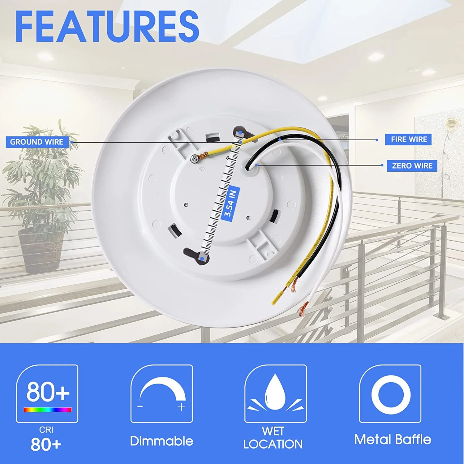 Megaman 6 in LED Surface Flush Mount Disk Light Downlight Ceiling Light 9.5W Dimmable Soft White 2700K 20 Pack