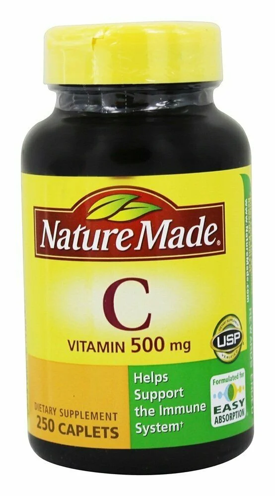 Nature Made Vitamin C Supports Immune System 500 mg Caplets, 250 ct, 3-Pack