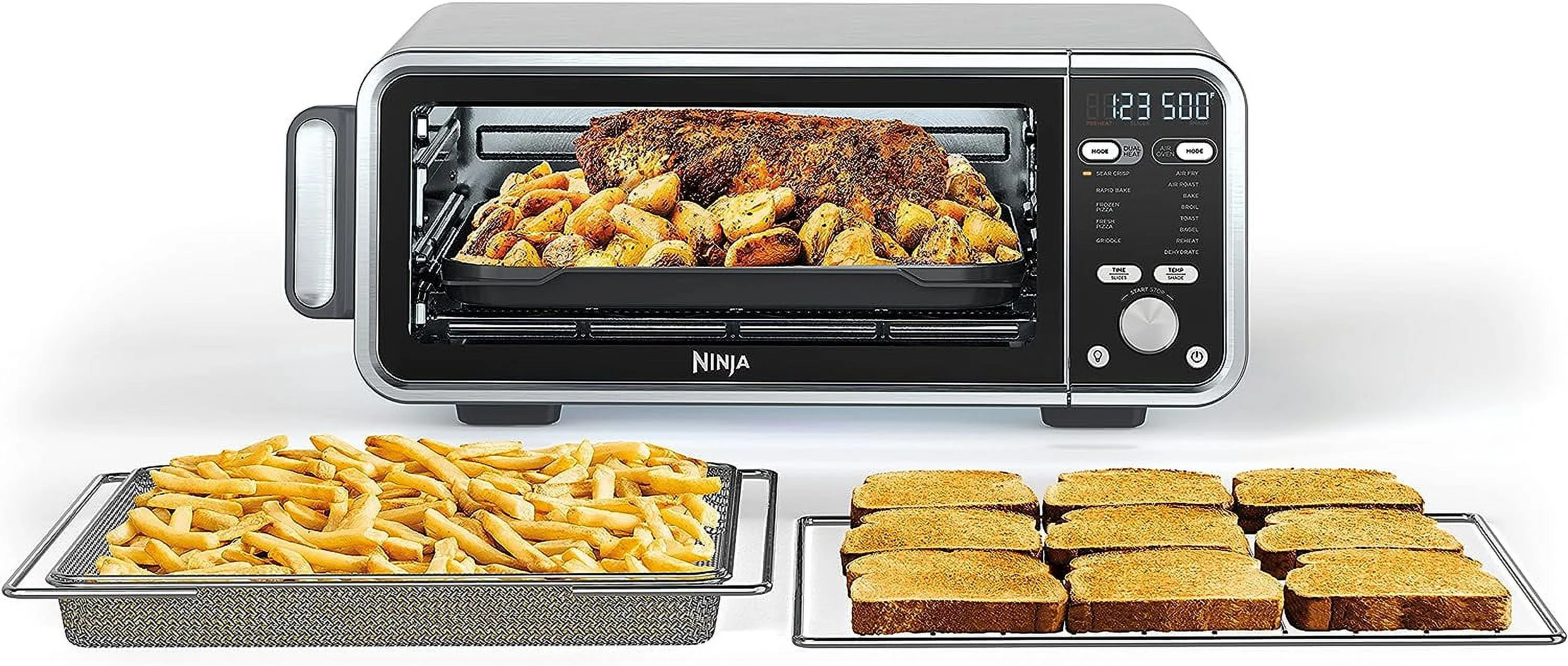 Pre-Owned Ninja SP301 Dual Heat Air Fry Countertop 13-in-1 Oven, XL - SILVER (Fair)