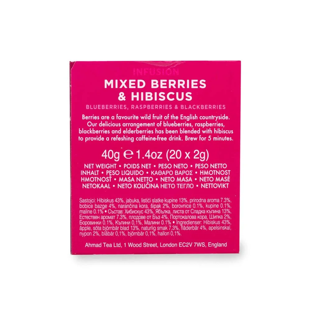 Ahmad Tea Mixed Berry Hibiscus 20 bag Pack of 4