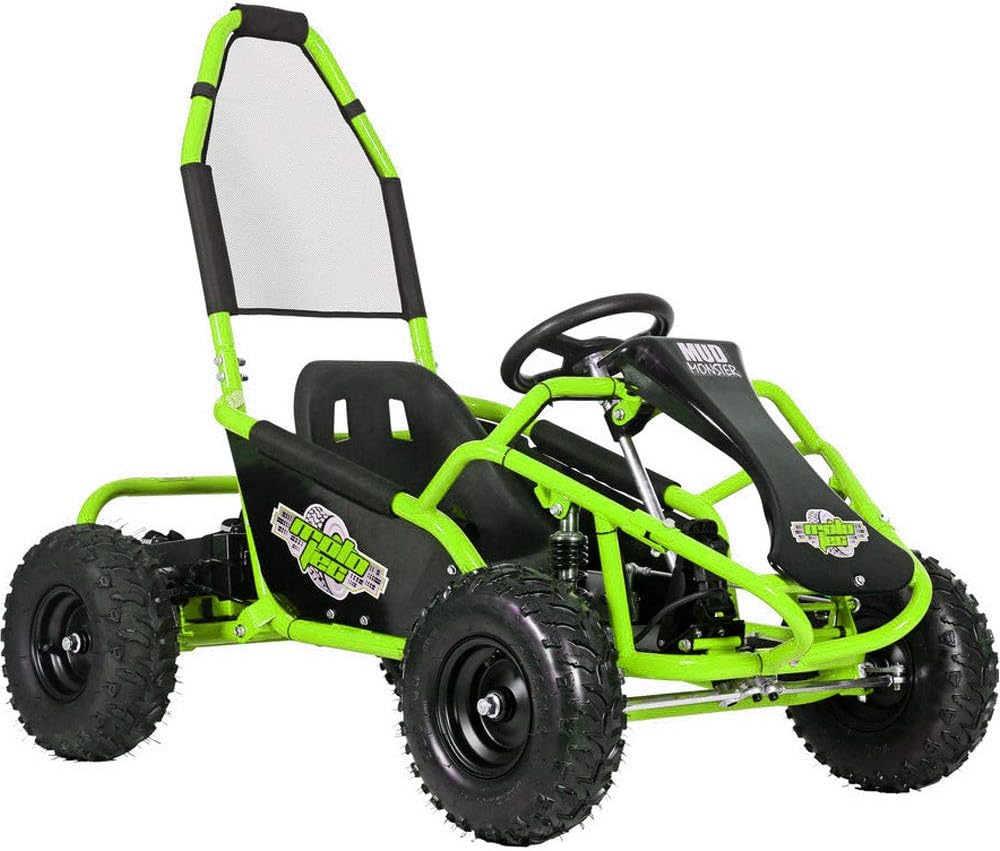MotoTec Mud Monster Kids Electric 48v 1000w Go Kart Full Suspension Green