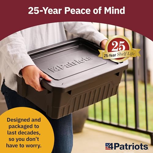 4Patriots 2-Week Survival Food Kit: Emergency Food Supply Designed to Last 25 Years, 84 Servings