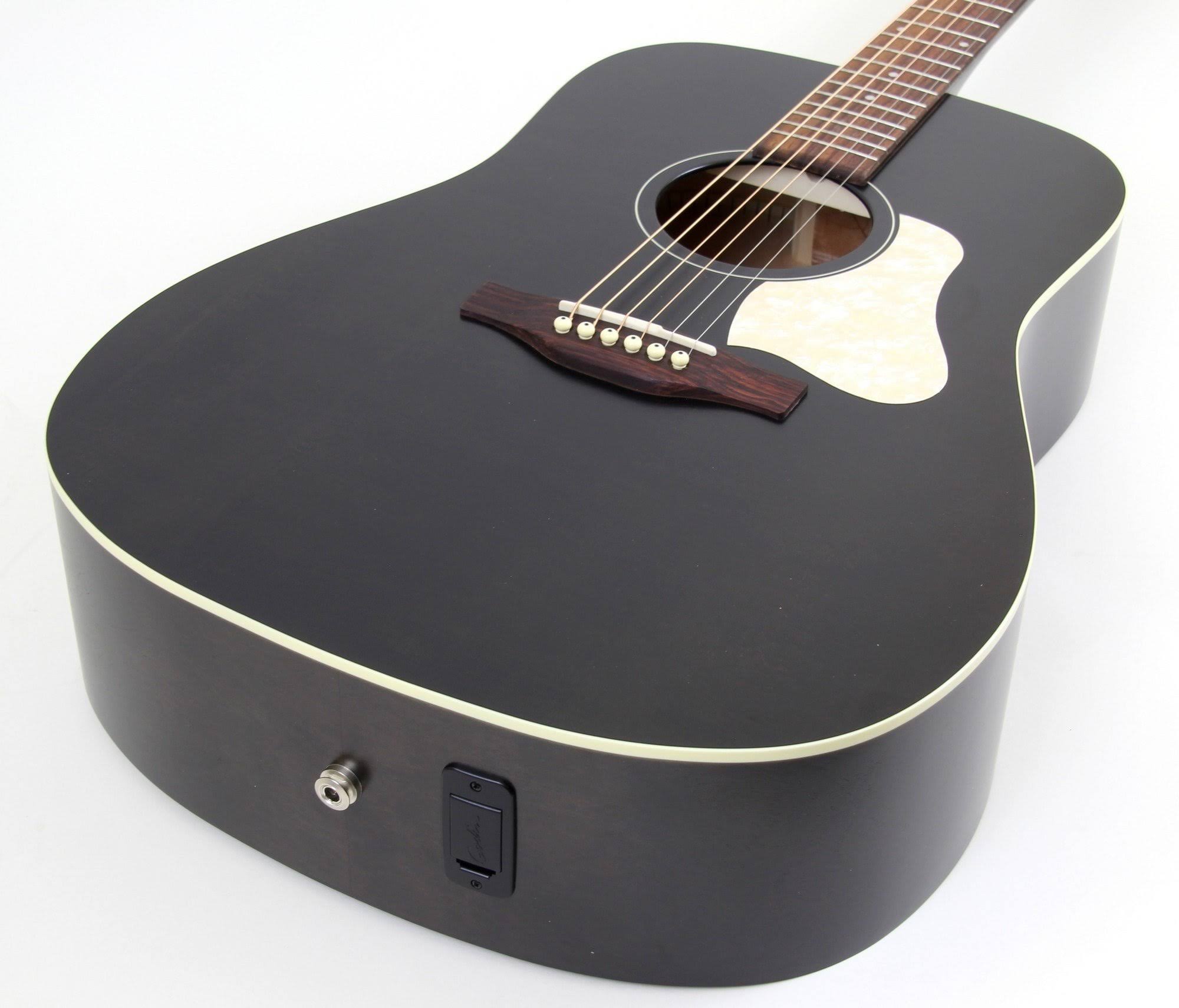 Art u0026 Lutherie Americana Dreadnought Acoustic Electric Guitar Faded Black