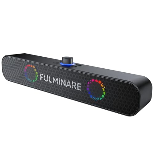 FULMINARE Bluetooth Speaker with 26W HD Sound, Portable Speaker Up to 30H Playtime, AUX&TF-Card&USB Input, LED Lights, Speakers Bluetooth 5.3 Wireless for Home/Party/Outdoor, (Black)