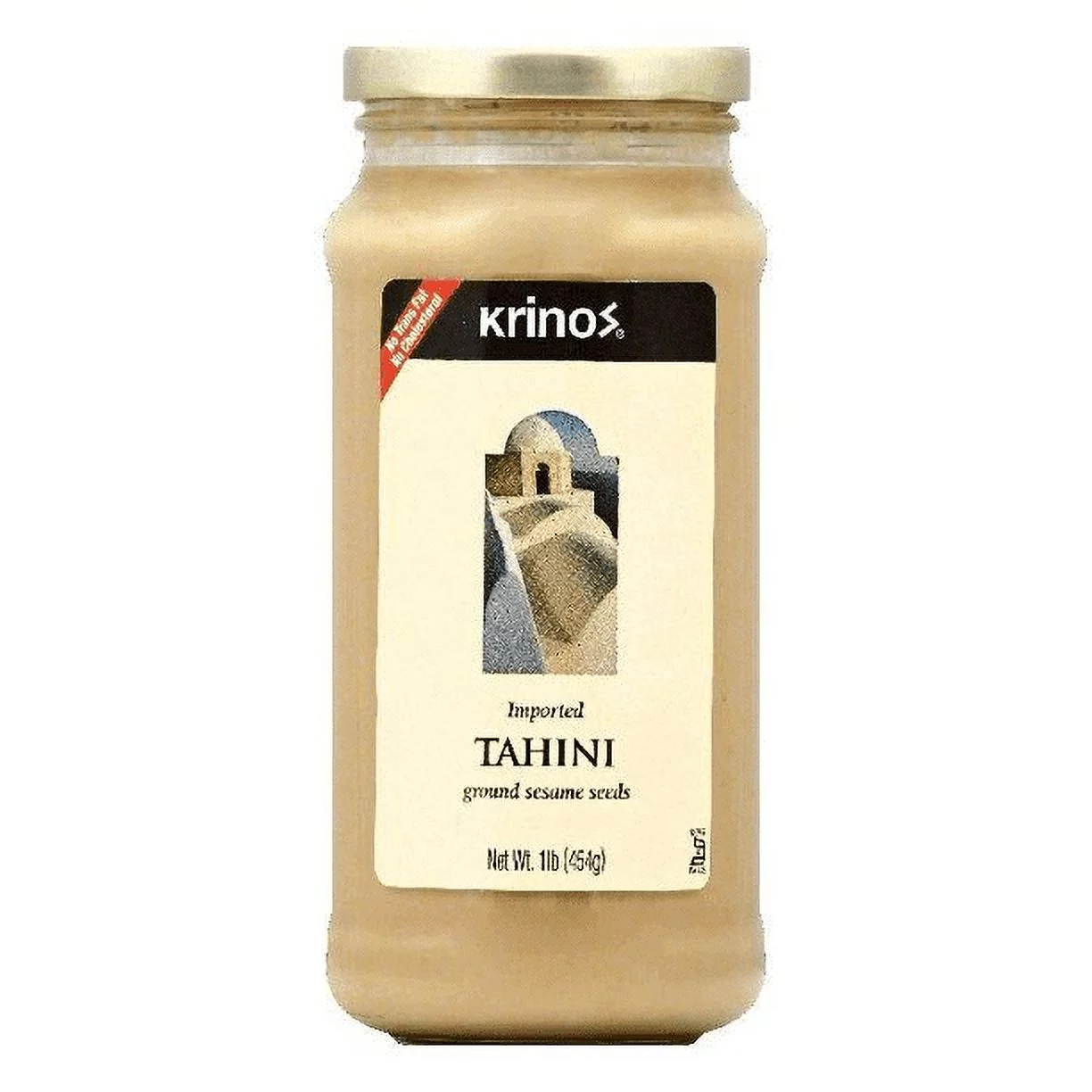 Krinos Imported Tahini Ground Sesame Seeds, 2-Pack 16 oz, Jars