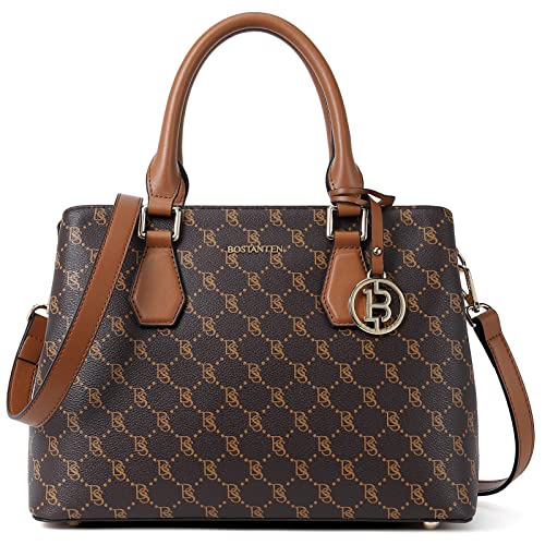 BOSTANTEN Women Leather Handbags Top Handle Satchel Purses Medium