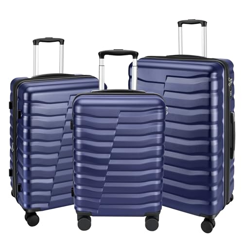 Lightweight Luggage with Spinner Wheels & YKK Zipper, 3-Piece Travel Suitcase ABS+PC Hardshell Luggage Set with TSA Lock, Light Avocado Green (20+24+28 inch)