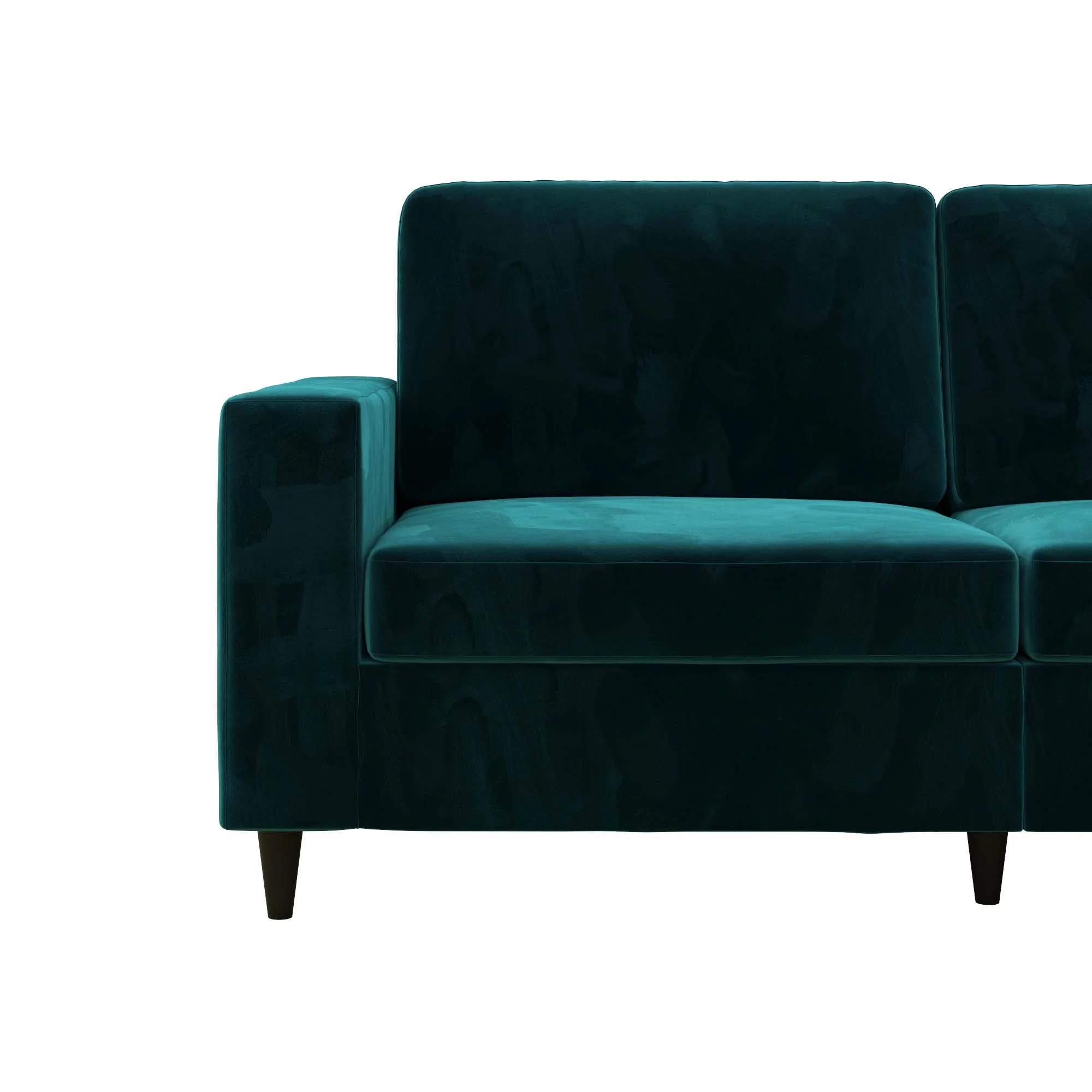 DHP Cooper 3 Seater Sofa, Green Velvet