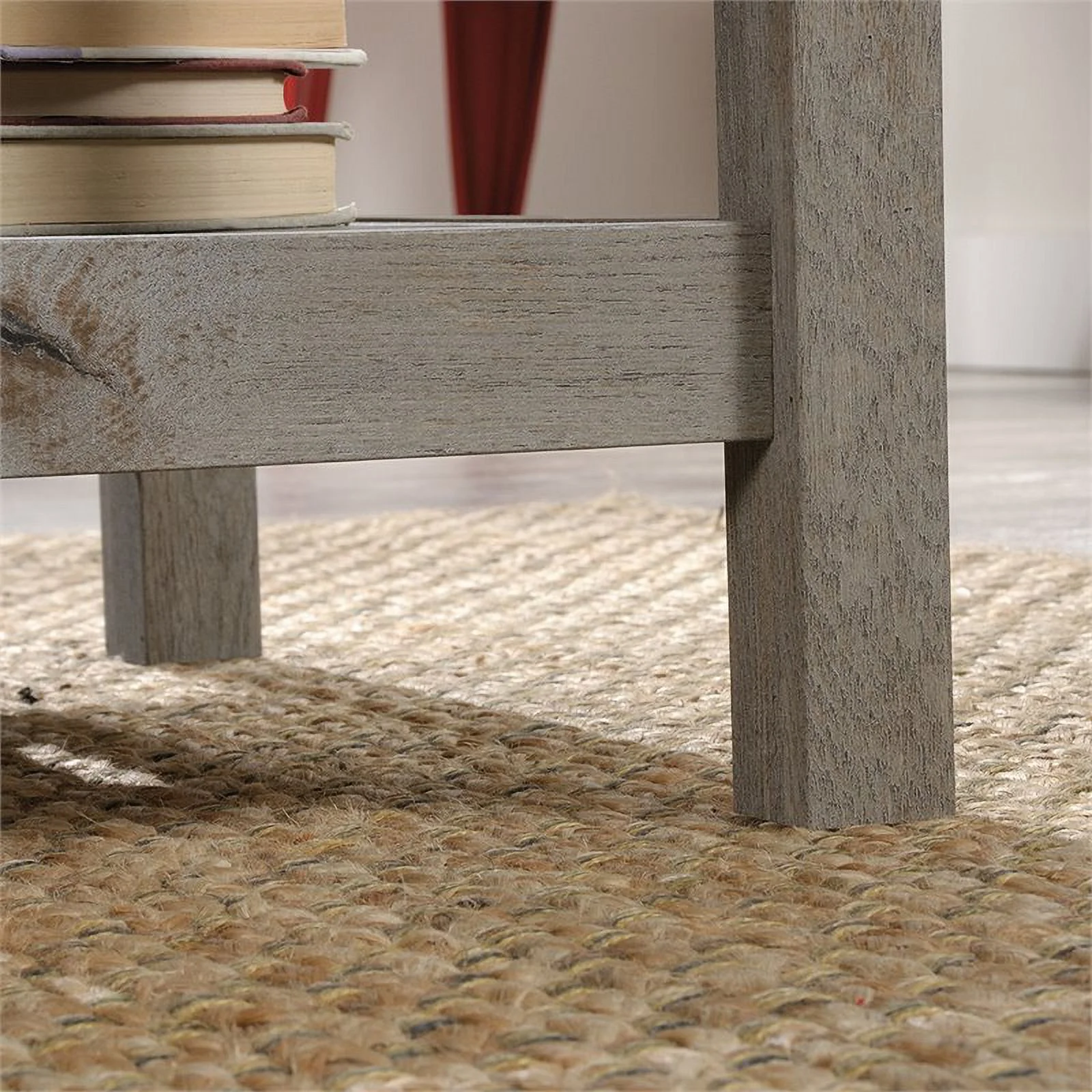 Pemberly Row Engineered Wood Writing Desk in Mystic Oak