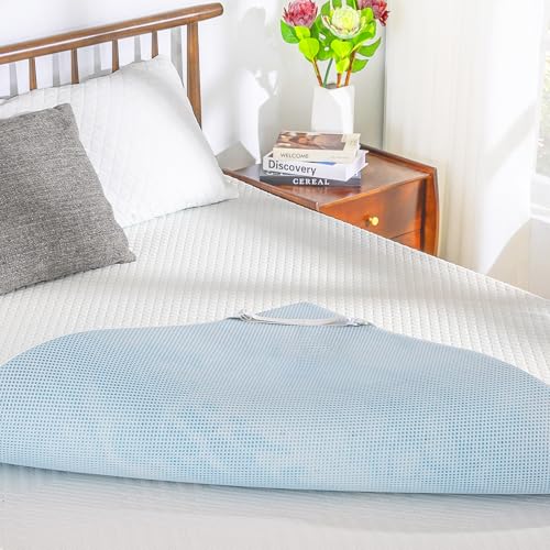 EGO Topper 2 Inch Twin Memory Foam Mattress Topper, Gel Foam Mattress Topper for Pressure Relief, Ventilated Design Bed Topper in a Box, CertiPUR-US Certified, 38