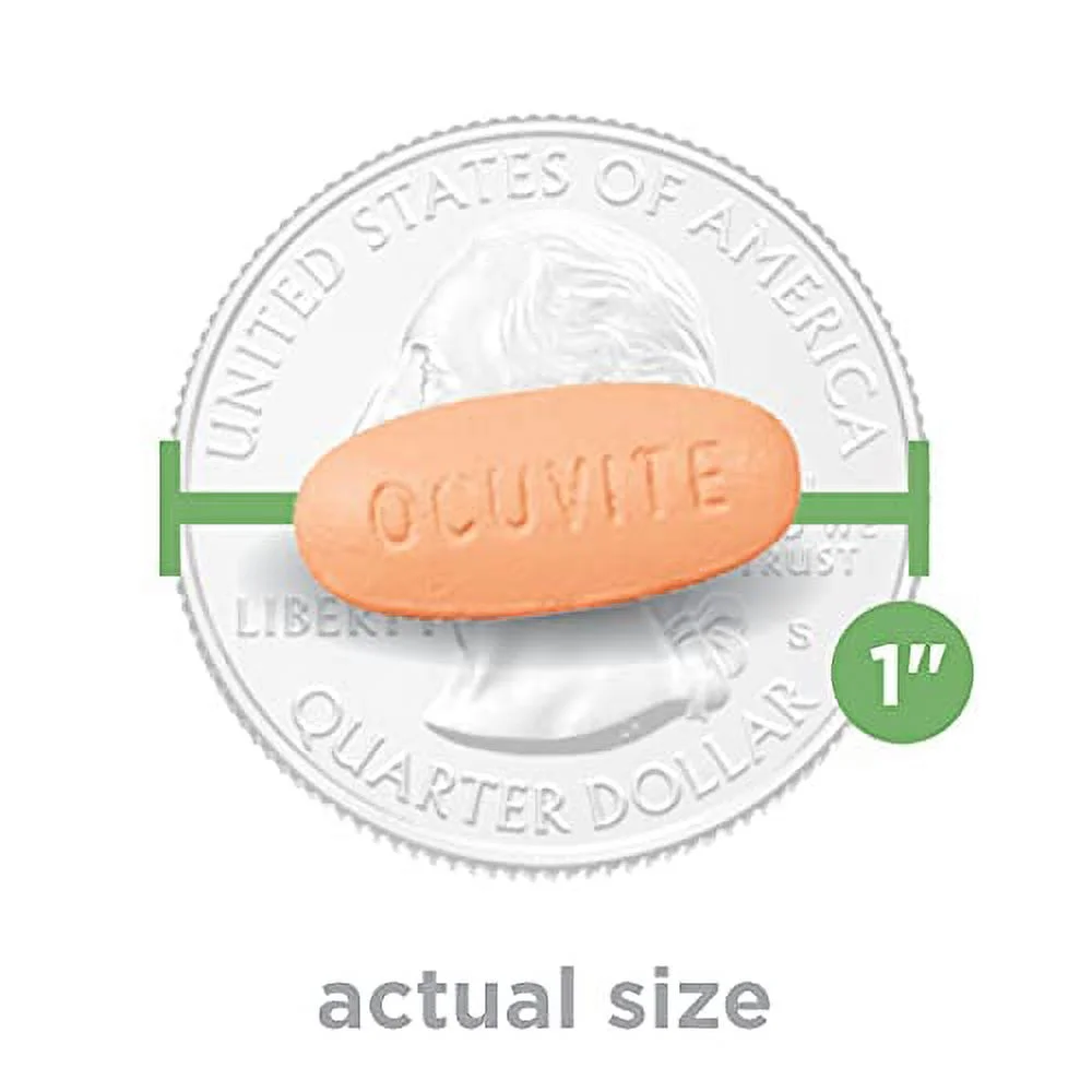 Bausch + Lomb Ocuvite Vitamin & Mineral Supplement Tablets with Lutein, 120 Count Bottle (Pack of 2)