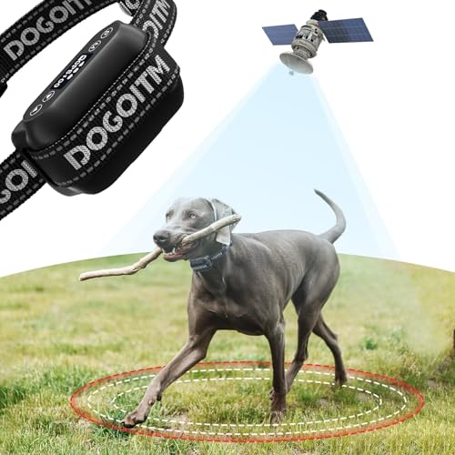 GPS Wireless Dog Fence, Electric Fence Collar with 3 Warning Modes, Wireless Dog Fence for Outdoor Use,Range 65-3290 FT, Waterproof& Rechargeable Pet Containment System for Most Dogs