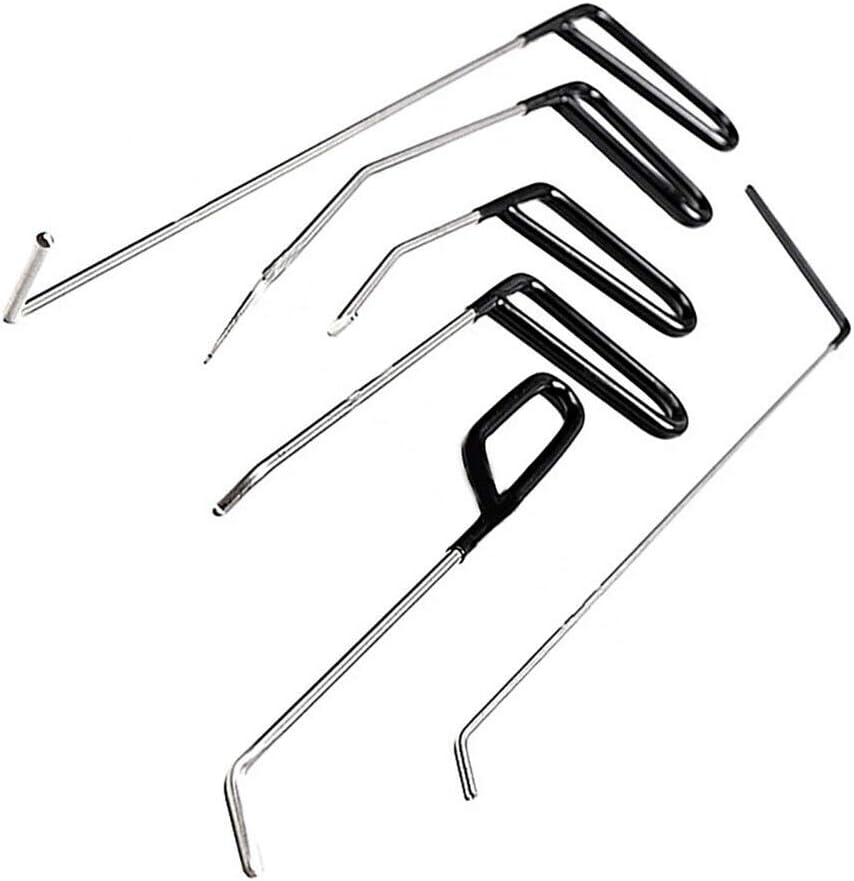 ihreesy Paintless Dent Repair Rod Tool Kit,6PCS Car Paintless Dent Removal Repair Rods Tool Hail Removal Dent Puller Tool Paintless Dent Repair