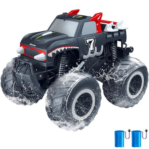 Threeking 1:16 Waterproof Monster Truck Pickup Toys RC Cars Remote Control Car Truck Toys 4WD All Terrain Off-Road Car Toy Gifts Presents 6 7 8 9 10 11 12 Year Old Kids Boys Girls Toys