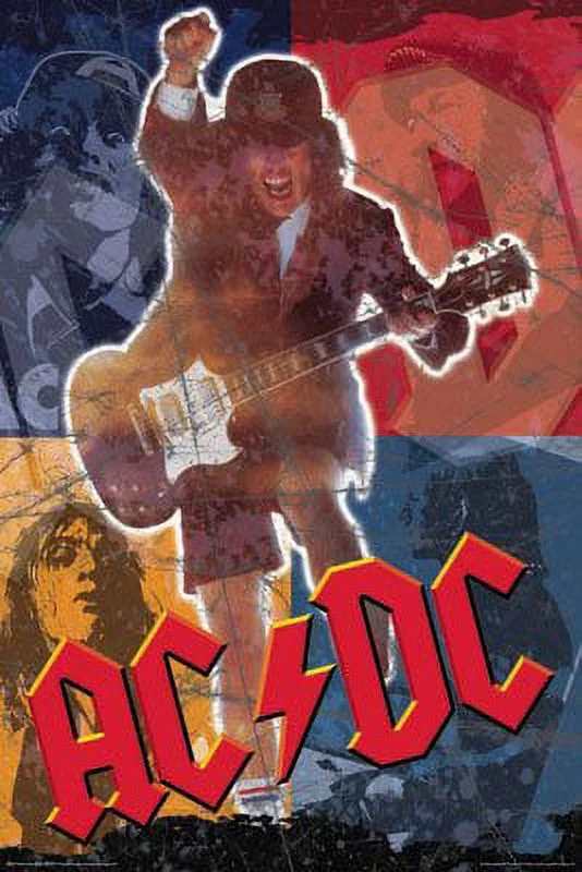 AC/DC Poster Angus Young - Acdc Collage New 24x36
