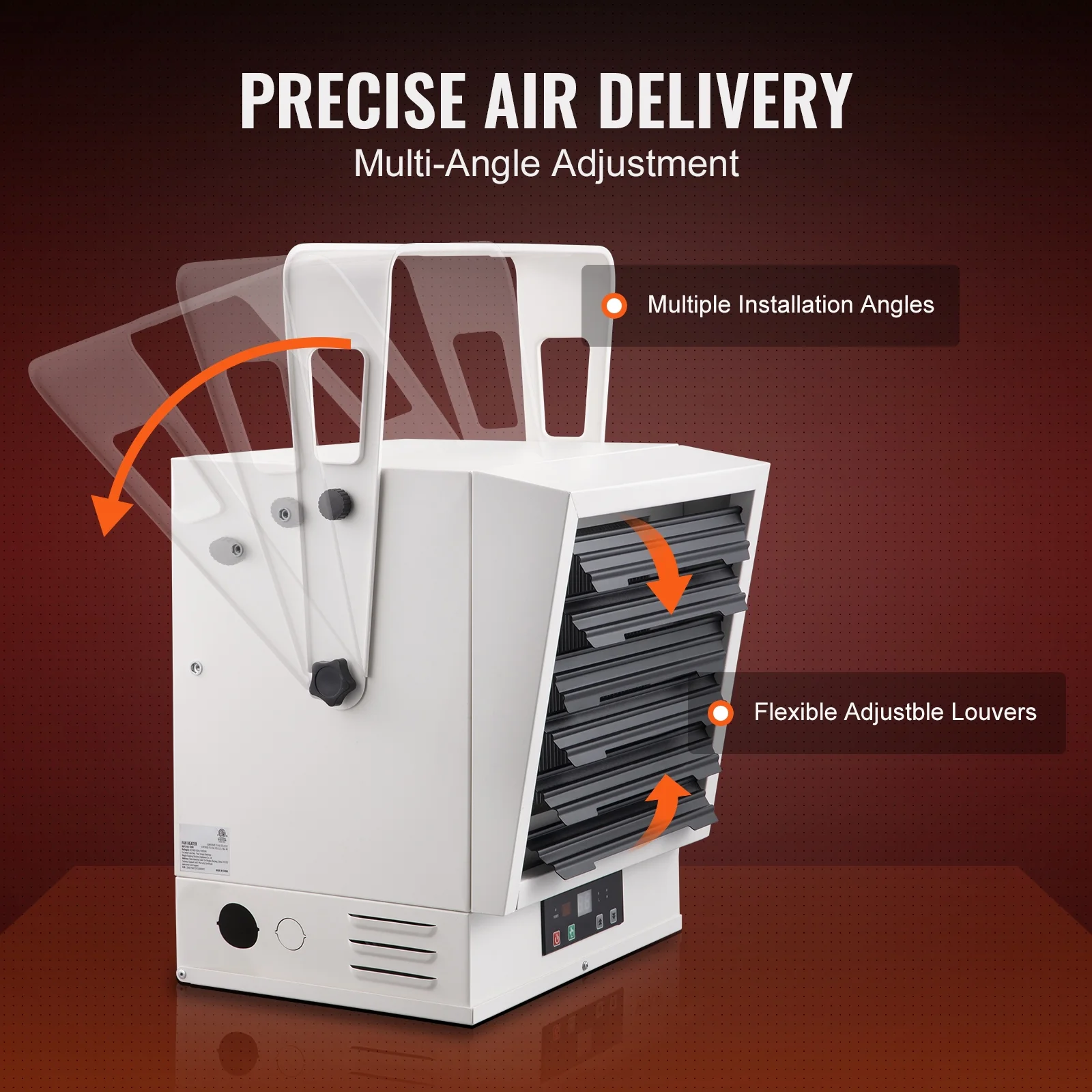 SKYSHALO 10000-Watt Electric Garage Heater Digital with Remote Ceiling/Wall Mount