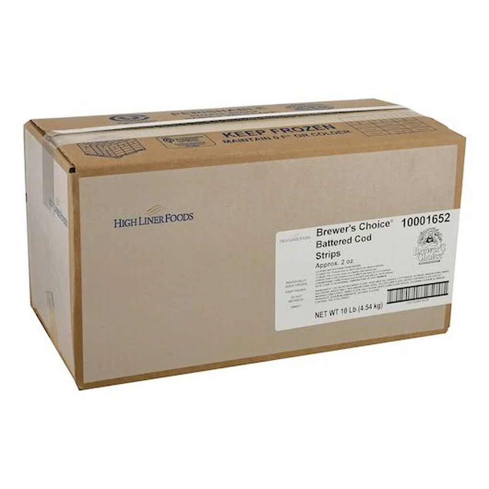 High Liner Foods Brewers Choice 2 Ounce Battered Cod Fillet Strip, 5 Pound -- 2 per case