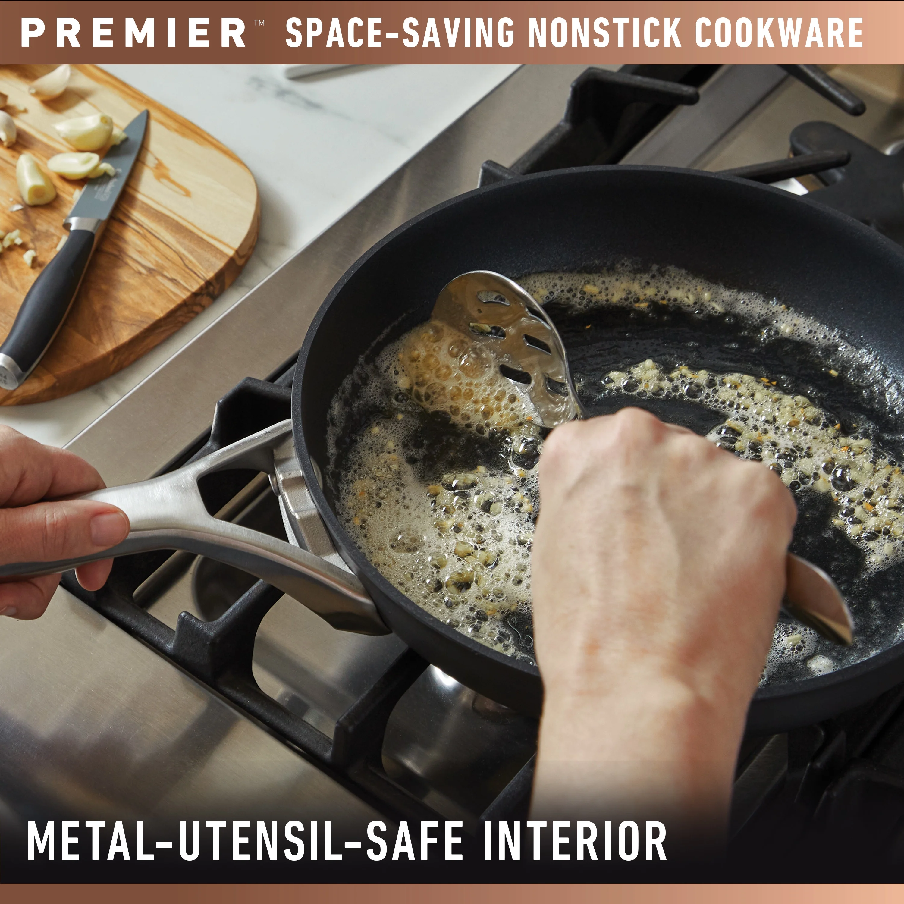 Calphalon Premier Space-Saving MineralShield Nonstick Cookware, 10-Piece Pots and Pans Set