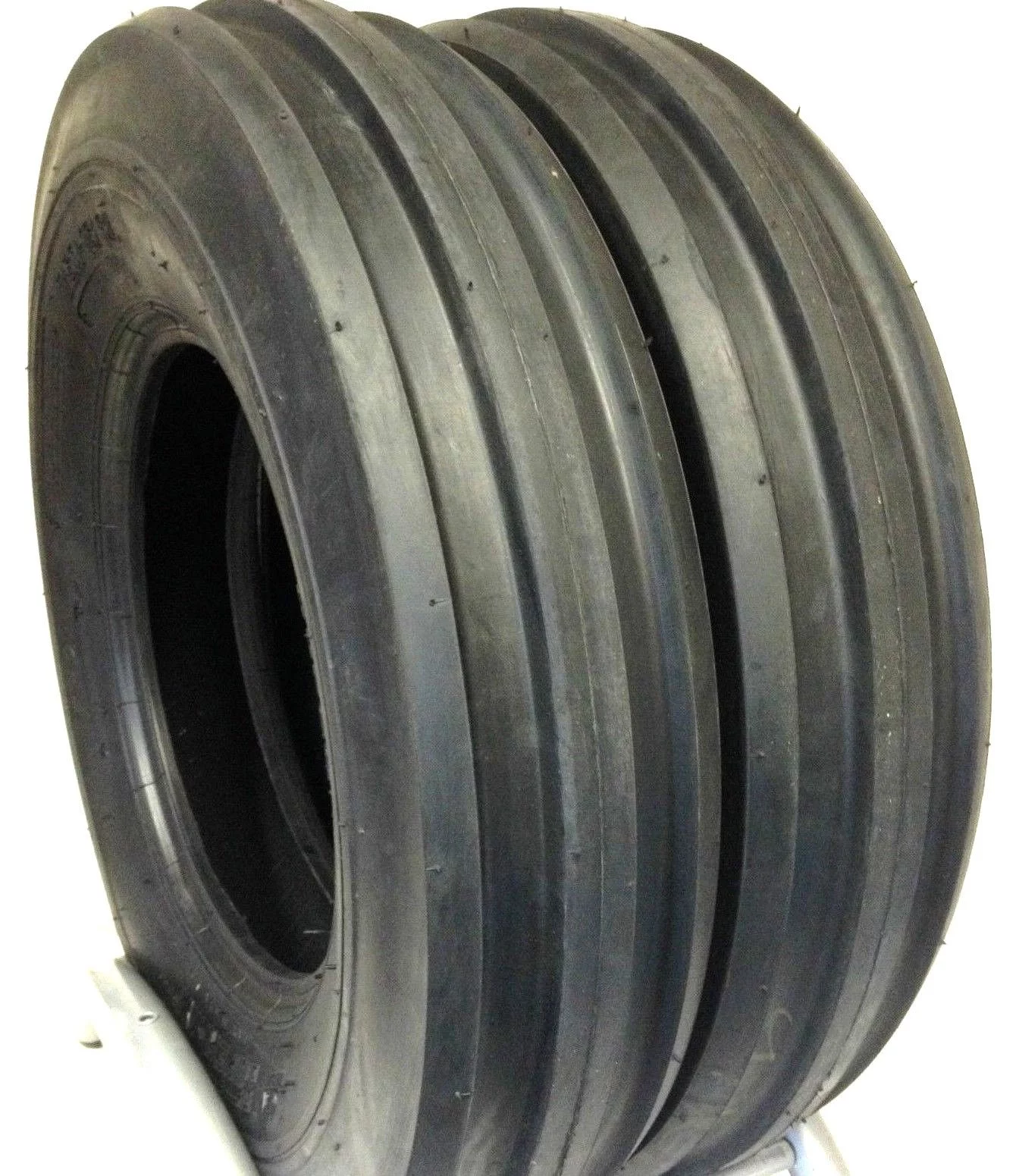 Two 7.50-16 Front Tractor Tires Tri Rib Heavy Duty 750-16