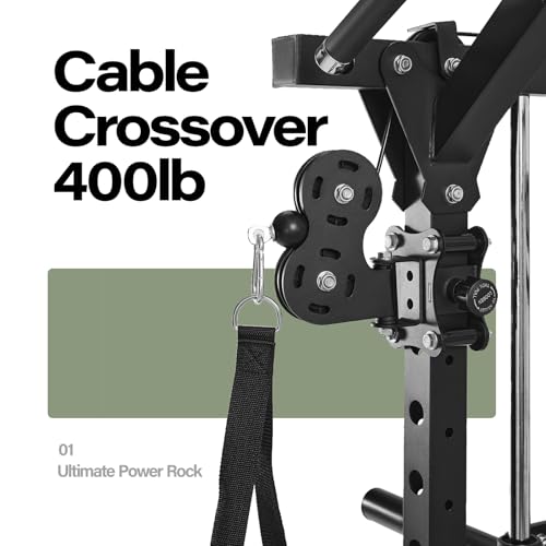 Major Fitness Drone2 Smith△ Machine – All-in-One Home Gym Squat Rack with Weight Bar, Dual LAT Pull-Down Systems & Cable Crossover Machine for Full-Body Workouts