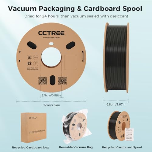 3D Printer Filament, PLA 3D Printing Filament 1.75mm, Dimensional Accuracy +/- 0.02mm, 1kg Spool(2.2lbs) Fits Most FDM 3D Printers, Green