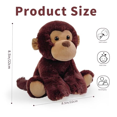 Deer Stuffed Animal Toy, Soft Huggable Deer Plush Toys for Kids, Cute Moose Animal Gift for Boys Girls and Toy for 1-3 Toddlers -8.5 Inch