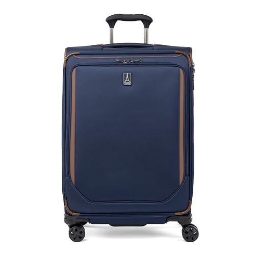 Travelpro Crew Classic Lightweight Softside Expandable Checked Luggage, 8 Wheel Spinner Suitcase, TSA Lock, Men and Women, Checked Large 29-Inch, Patriot Blue