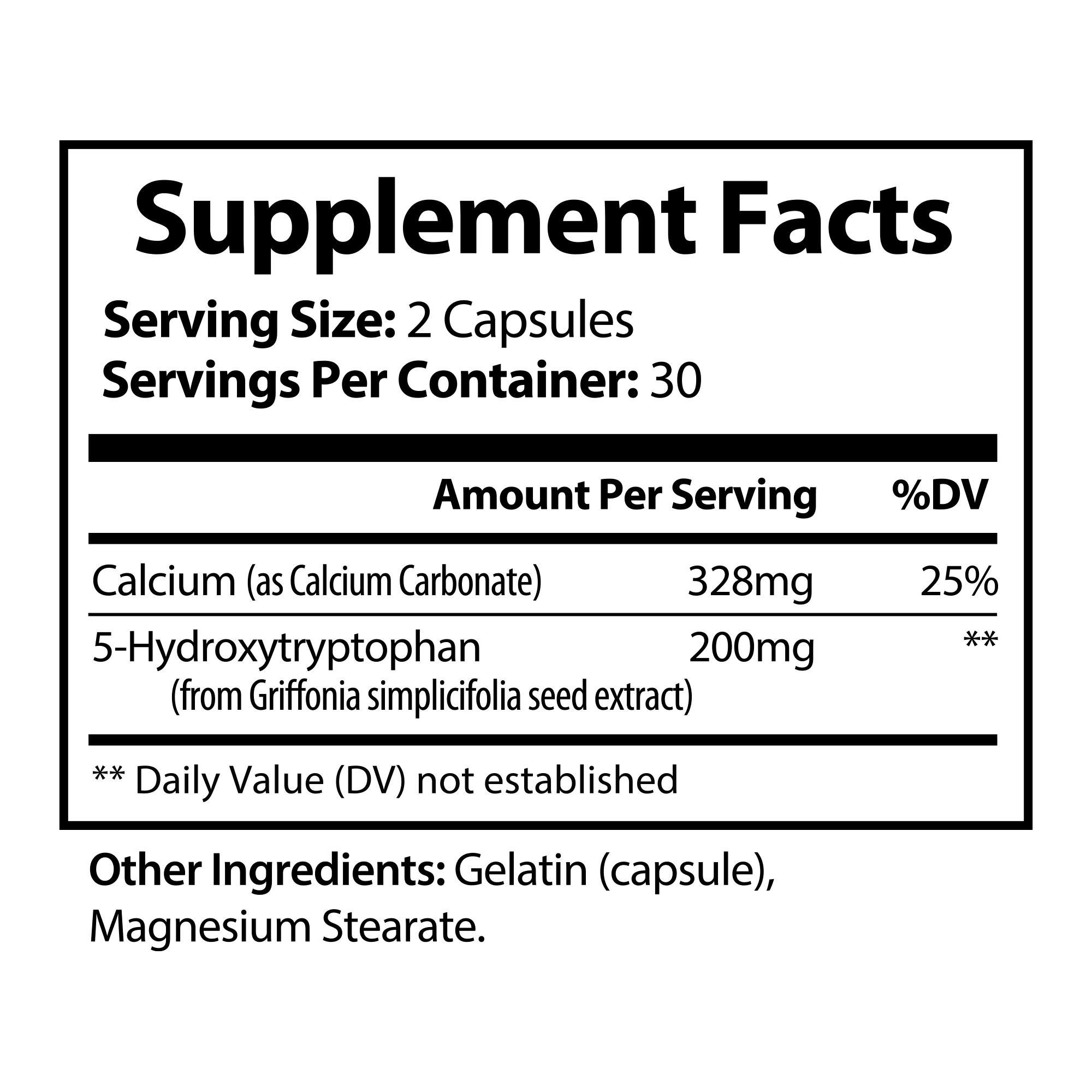 Acoola 5-HTP Plus Calcium for Mood, Sleep, Anxiety - Boosts Serotonin Production - 99% High Purity