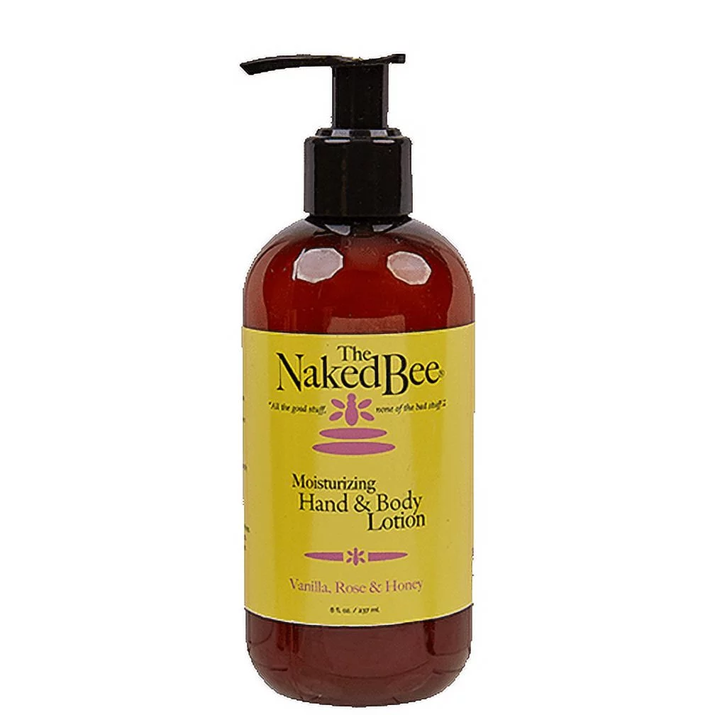 Naked Bee Hand & Body Lotion 8 Oz. - Vanilla Rose & Honey