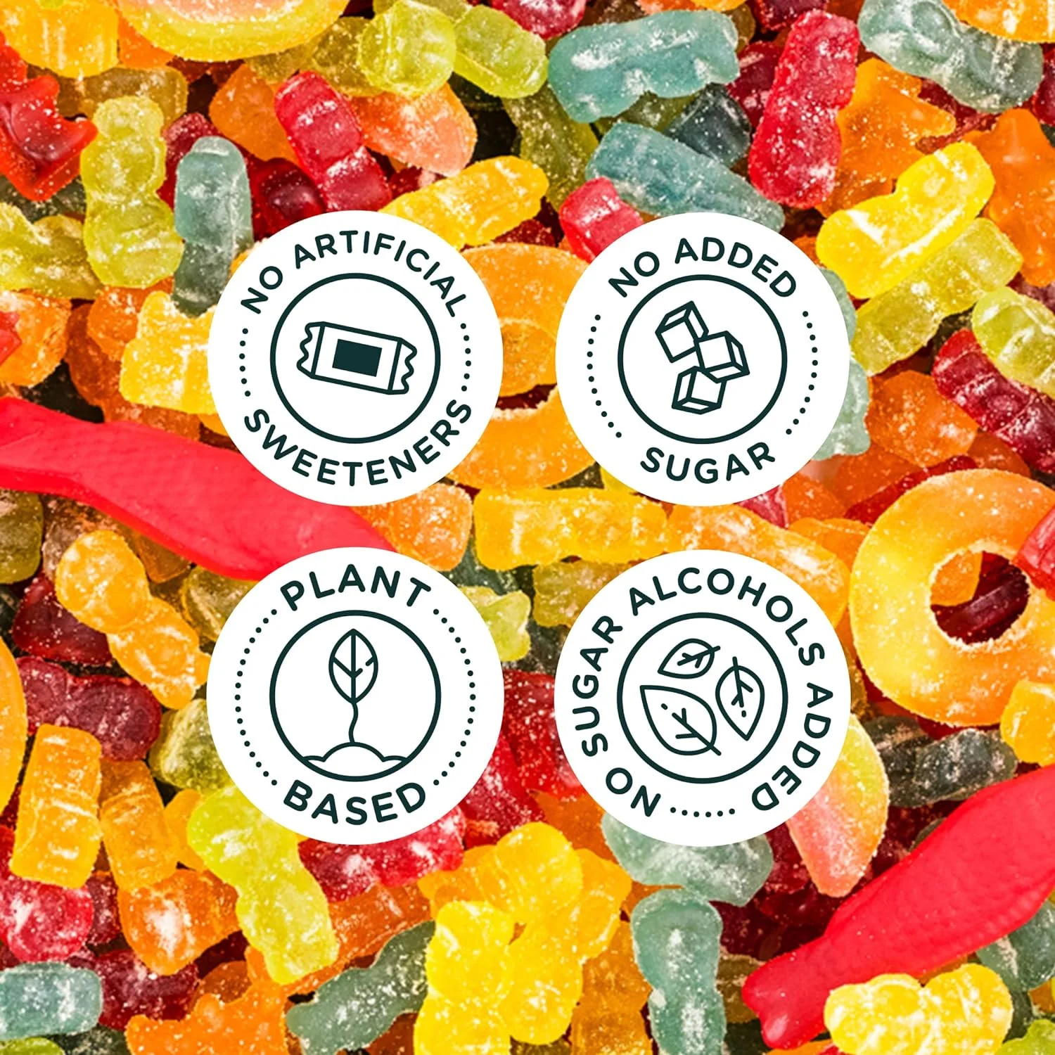 SmartSweets Variety Pack for Adults, Candy with Low Sugar & Calorie, Snack Care Package - Sweet Fish, Sourmelon Bites, Peach Rings, Sour Blast Buddies, 1.8oz (Pack of 8)