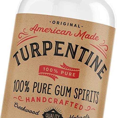 Creekwood Naturals 100% Natural Pure Gum Spirits of Turpentine Glass Bottle 8OZ