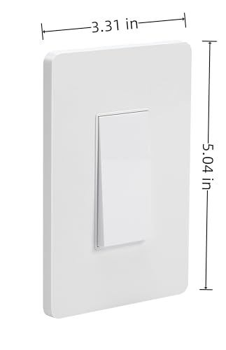 Zigbee Smart Light Switch, No Neutral Wire Required, Need tuya Zigbee HUB,Compatible with Alexa/Google Home & Tuya APP, Single-Pole, White, Timers & Scheduling